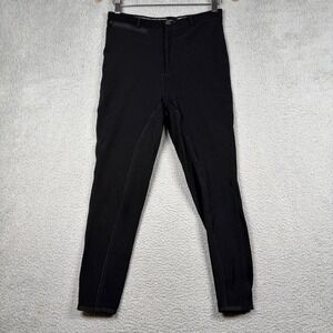 VTG Troya Bogota Colombia Mens Black Ribbed Equestrian Riding Breeches Size 32